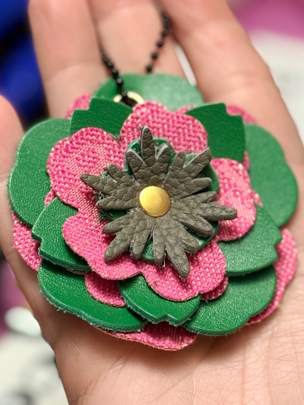 Handmade Floral Bag Charm